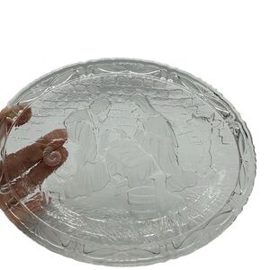 Mikasa Rejoice Nativity Crystal Plate Christmas Decor Religious Collectible